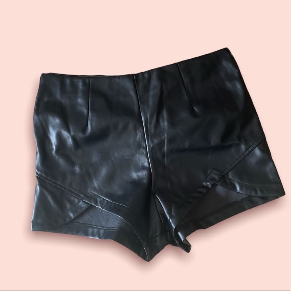 Black Leather Shorts